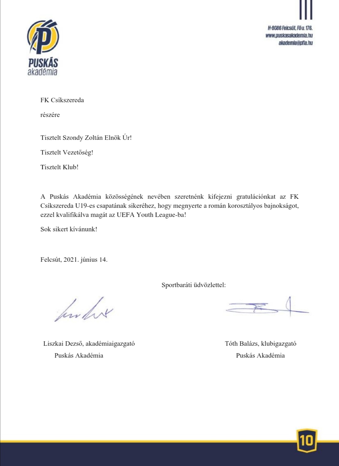 Felcsúti gratuláció